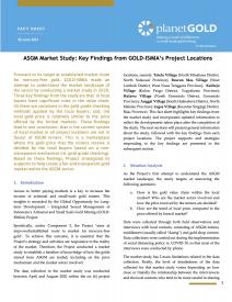 2021 - ASGM Market Study: Key Findings from GOLD-ISMIA’s Project Locations 